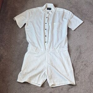 Romperjack White Striped Romper SIZE XXL
